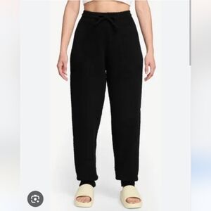 Nike Phoenix Cozy Knit Boucle Oversized Joggers In Black